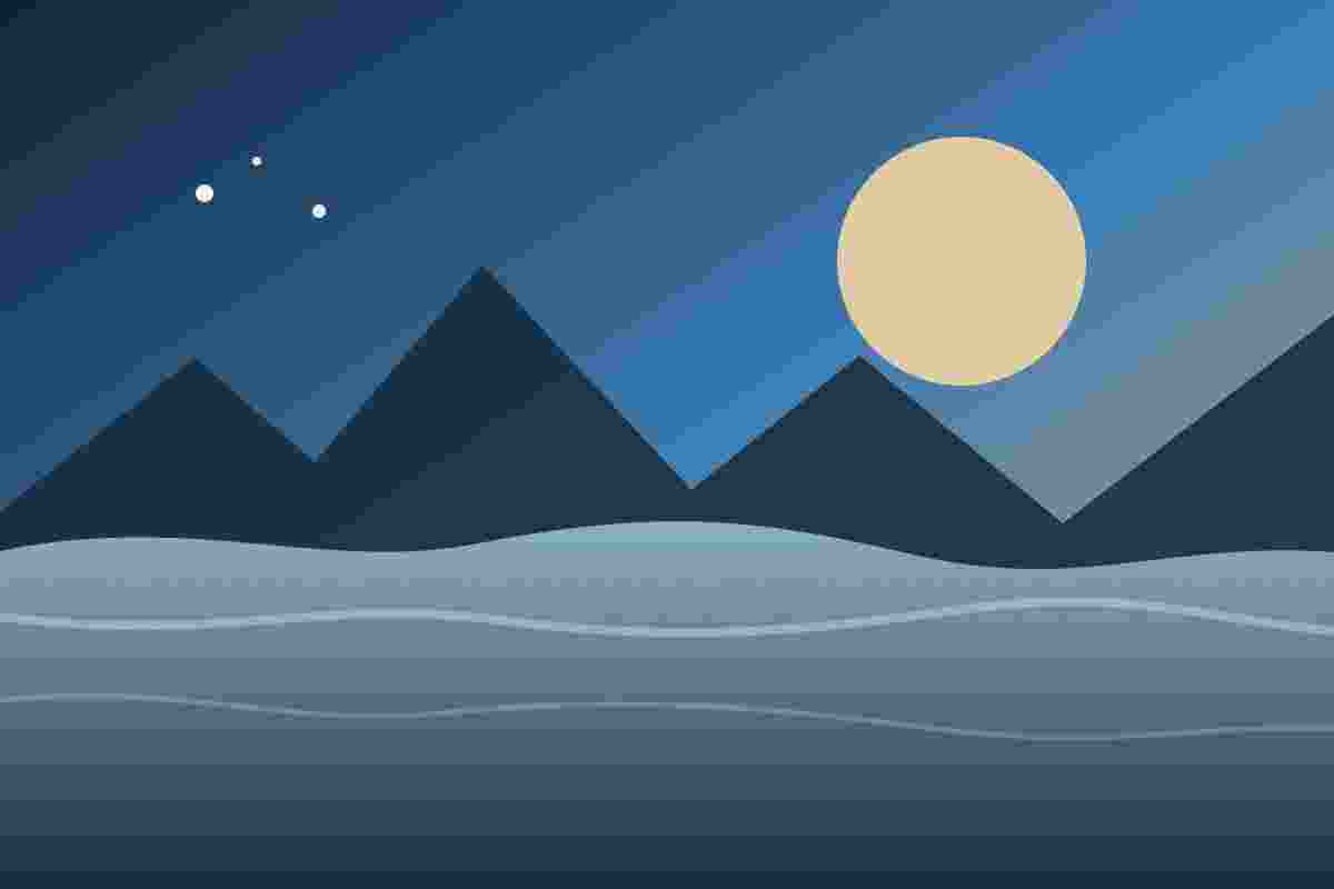 Low quality landscape with visible compression artifacts
